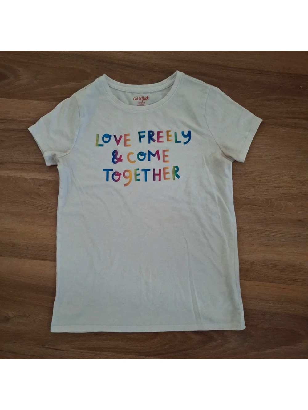 Summer lovin “Love Freely & Come Together” Graphic summer Tee – Size 10/12 girls